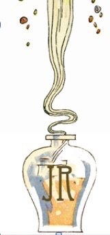 a bottle with scent arising